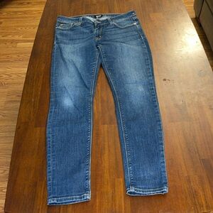 Hudson ladies Krista Super Skinny jeans: medium blue wash. Size 29.